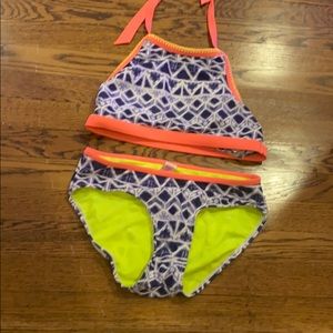 high neck justice bikini